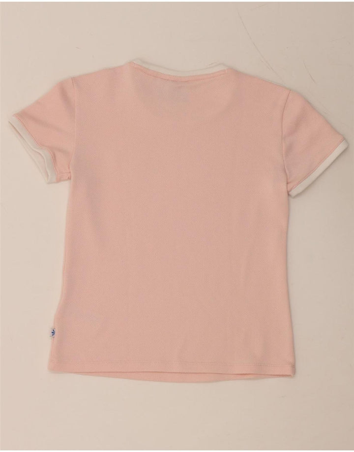 ADIDAS Dame T-Shirt Top UK 8 Small Pink Polyester