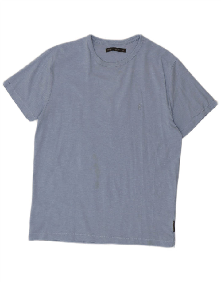 French Connection Herre T-shirt Top Medium Blå Bomuld