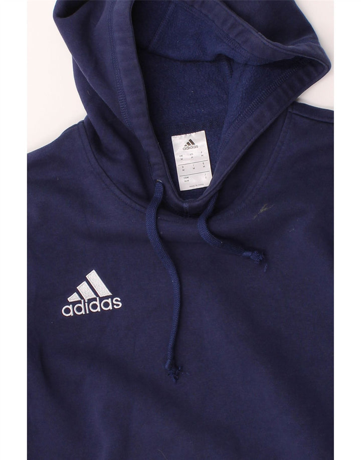 ADIDAS Mens Hoodie Jumper Medium Navy Blue Cotton Vintage Adidas and Second-Hand Adidas from Messina Hembry 