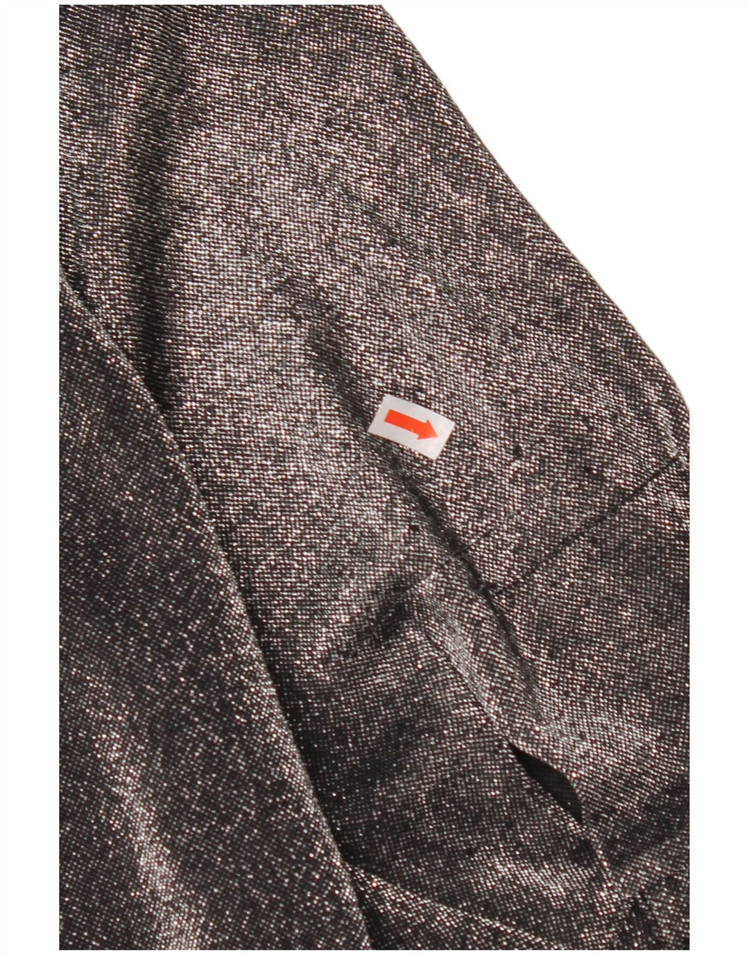 VINTAGE Dame Oversized skjortebluse UK 16 Large Black Flecked Polyester