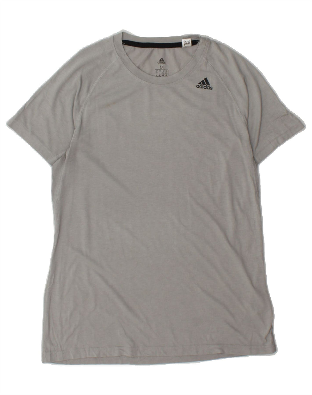 ADIDAS Womens T-Shirt Top UK 12/14 Medium Grey Polyester Vintage Adidas and Second-Hand Adidas from Messina Hembry 
