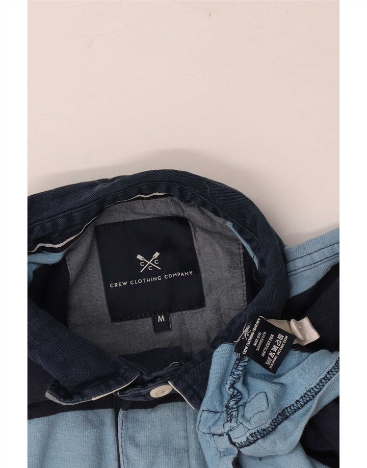 Besætningsbeklædning Herre grafisk poloshirt Medium blå stribet bomuld