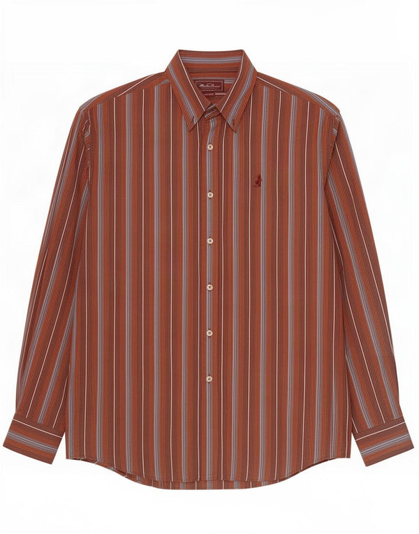 Marlboro Classics herreskjorte 2XL brunstribet bomuld