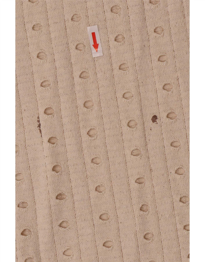 Zara Damevest Top UK 14 Medium Beige Polyester