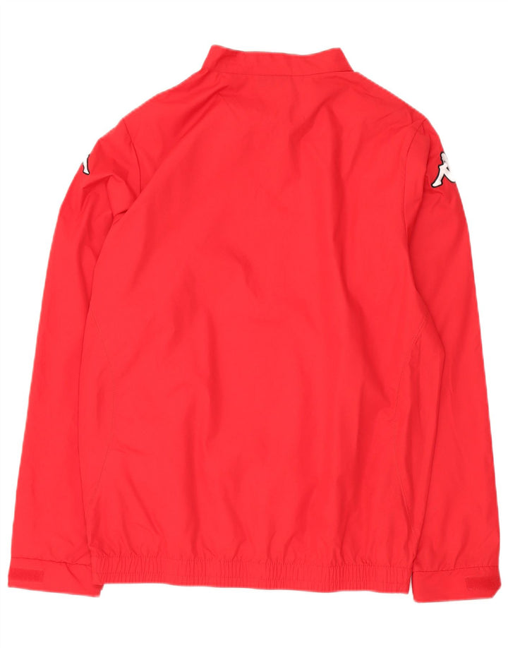 KAPPA Herre Zip Neck Pullover Træningsdragt Top Lille Rød Polyester