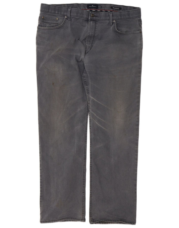 Marks & Spencer Herre Blue Harbor Straight Jeans W38 L31 Grå Bomuld