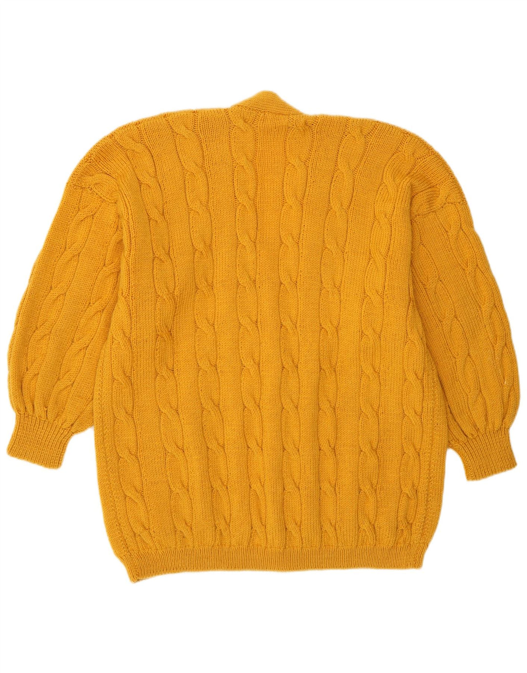 Vintage dame cardigan sweater UK 16 Large Yellow