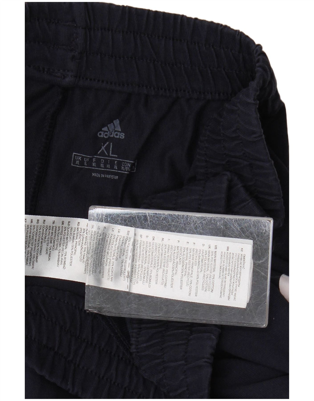 ADIDAS grafiske sportsshorts til mænd XL marineblå bomuld