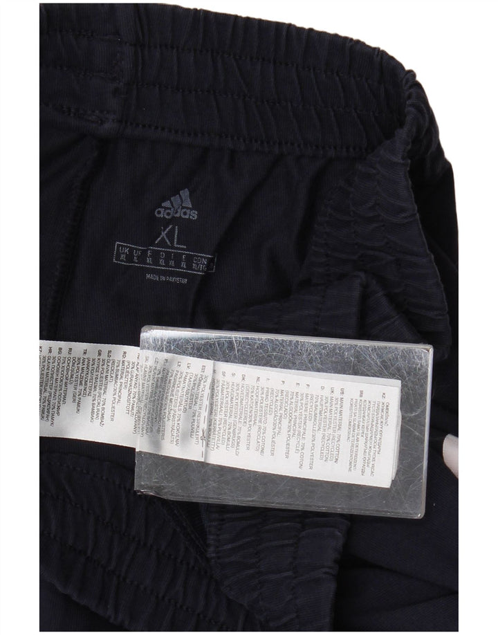 ADIDAS grafiske sportsshorts til mænd XL marineblå bomuld