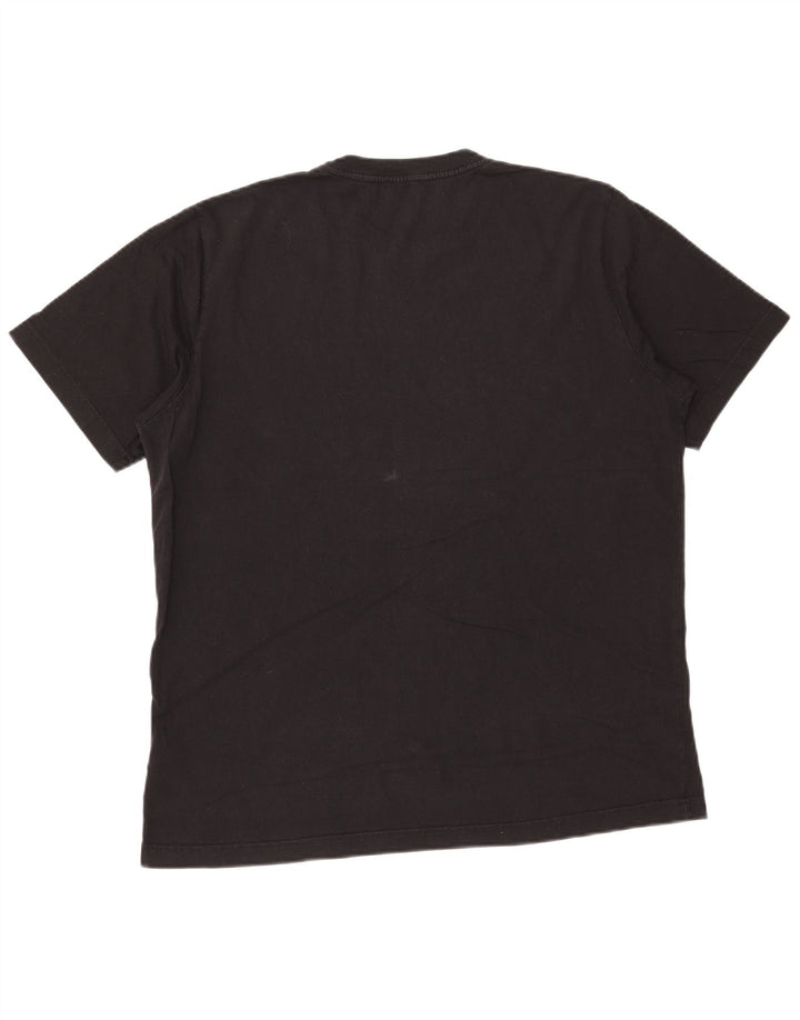Diesel Herre Grafisk T-Shirt Top Stor Sort Bomuld