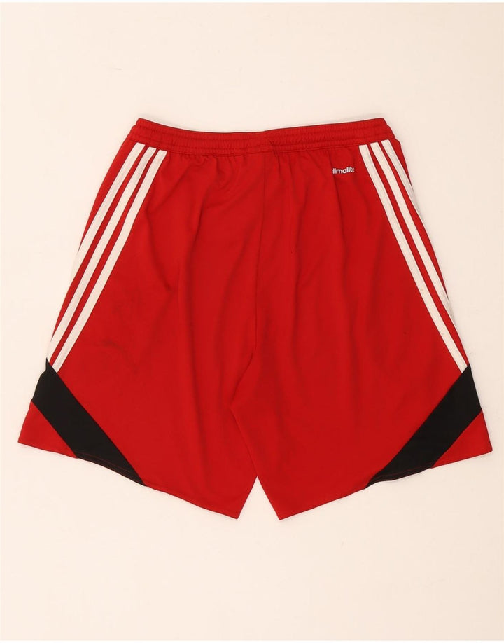 Adidas Herre Climalite Sportshorts Small Red Colourblock Polyester
