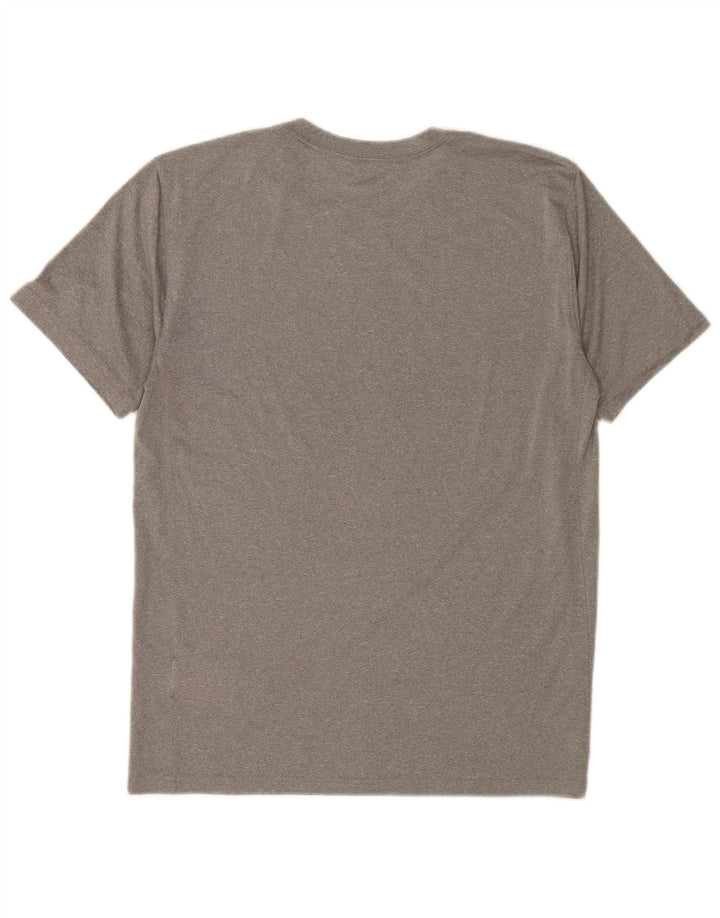 Nike herre Dri Fit T-shirt top mellemgrå polyester