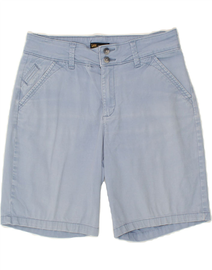 LEE Womens Straight Fit Chino Shorts US 10 Medium W30 Blue Cotton Vintage Lee and Second-Hand Lee from Messina Hembry 