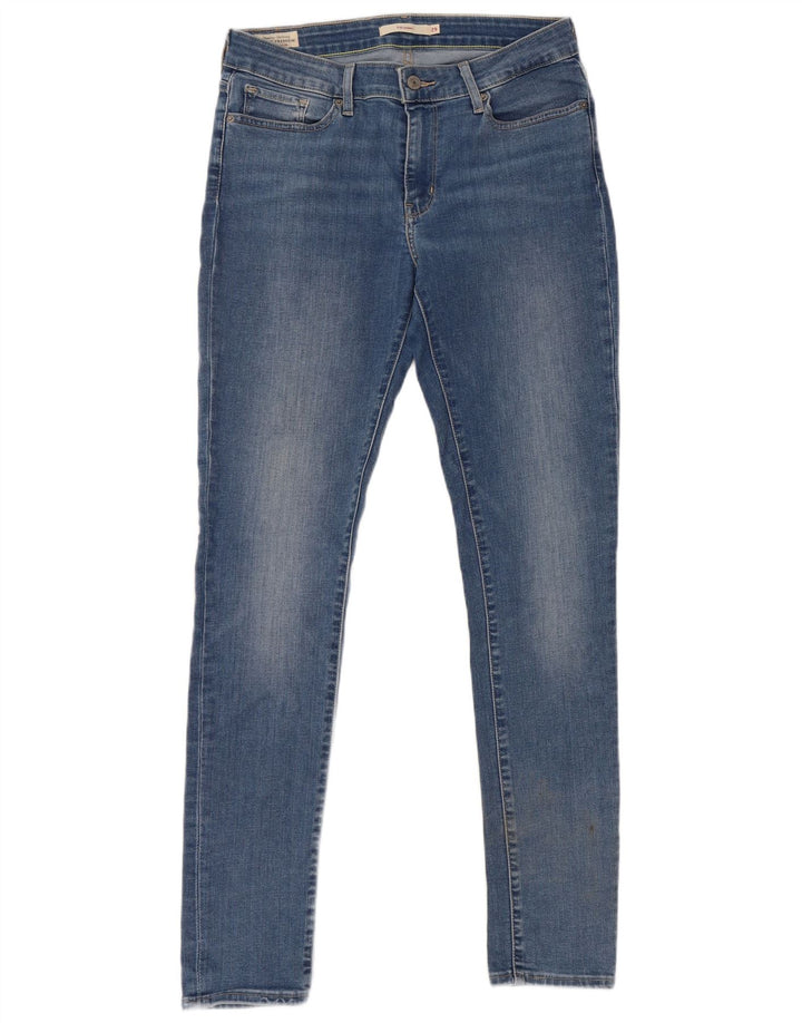 LEVI'S Womens 711 Skinny Jeans W29 L32 Blue Cotton