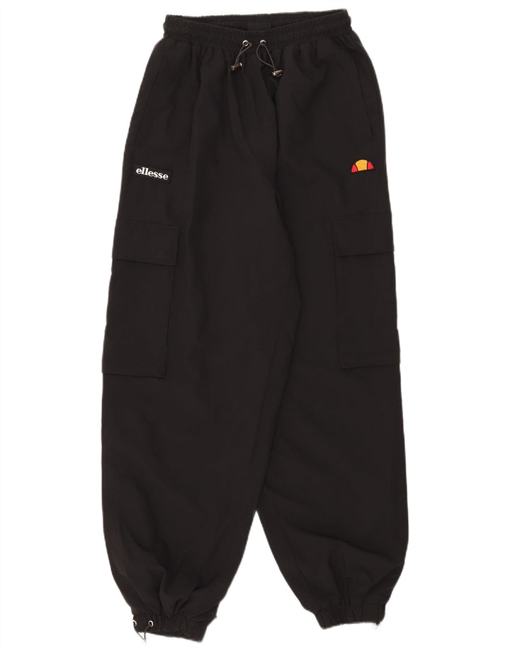 Ellesse Dame Cargo Træningsdragt Bukser Joggers UK 12 Medium Sort