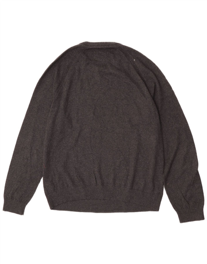 Fat Face Herre Regular Fit Crew Neck Jumper Sweater Stor Grå Bomuld