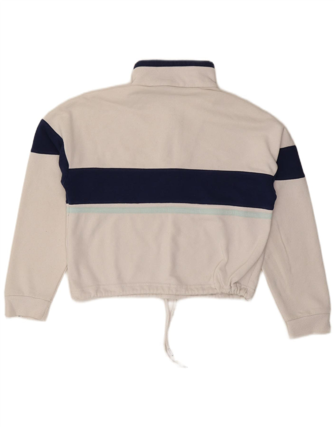 SERGIO TACCHINI Dame Oversized Crop Sweatshirt Jumper UK 6 XS Hvid