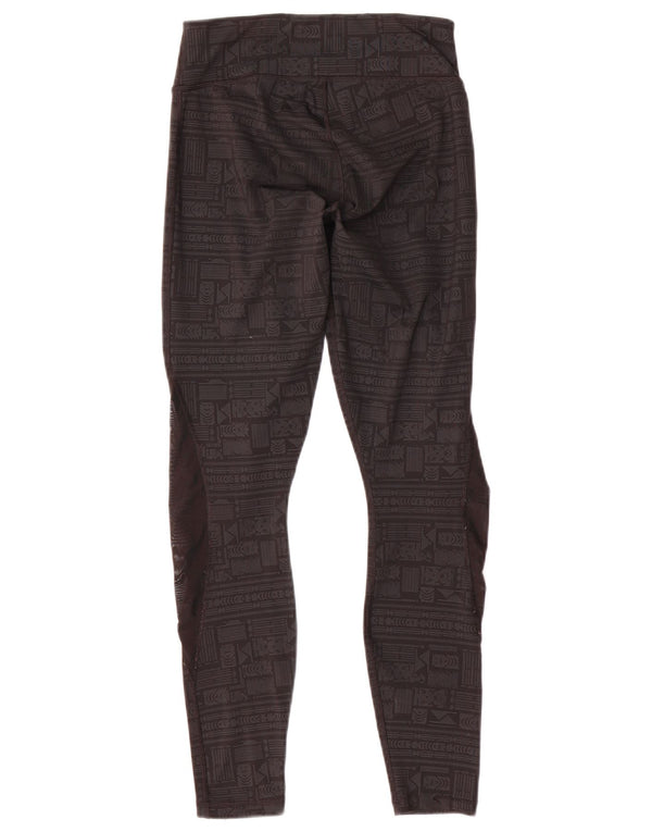 Puma Womens Leggings UK 10 Small Grå Geometrisk Polyester