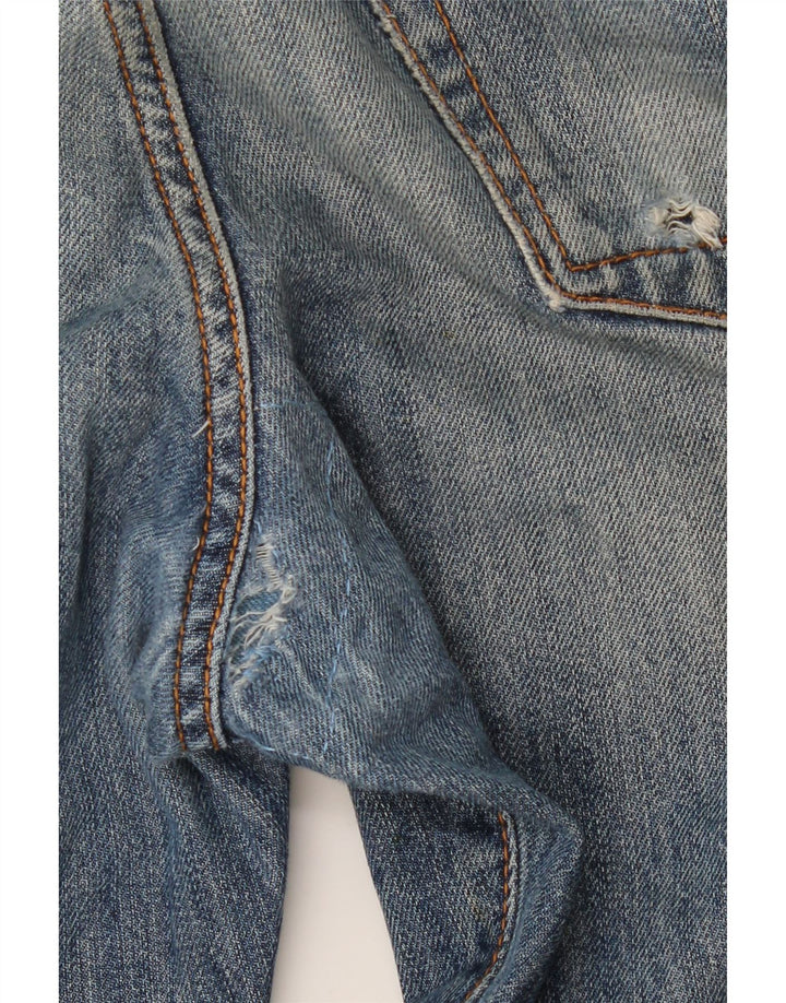 Liu Jo Mens Distressed Regular Slim Jeans W34 L32 Blå Bomuld