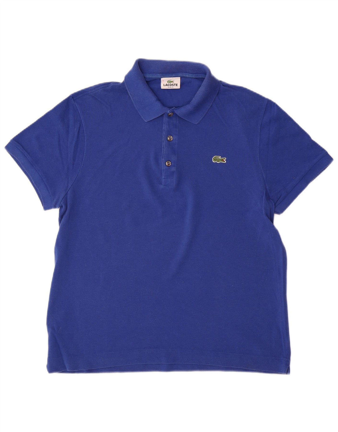 LACOSTE Herre Slim Fit Polo Shirt Størrelse 5 Stor Blå Bomuld