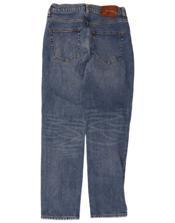 Zara Dame Distressed Straight Jeans EU 36 XS W26 L27 Blå