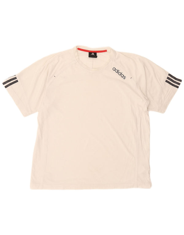 Adidas Herre T-Shirt Top XL Hvid Bomuld