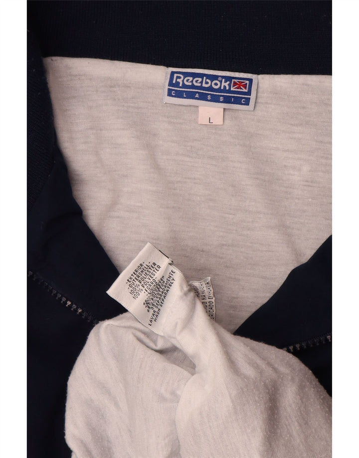 Reebok Herre grafisk træningsdragt Topjakke Stor Marineblå Colourblock