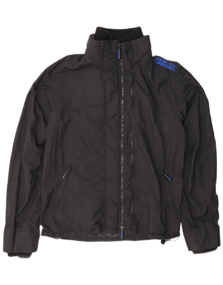 Superdry Regnjakke til kvinder UK 20 2XL Sort Nylon