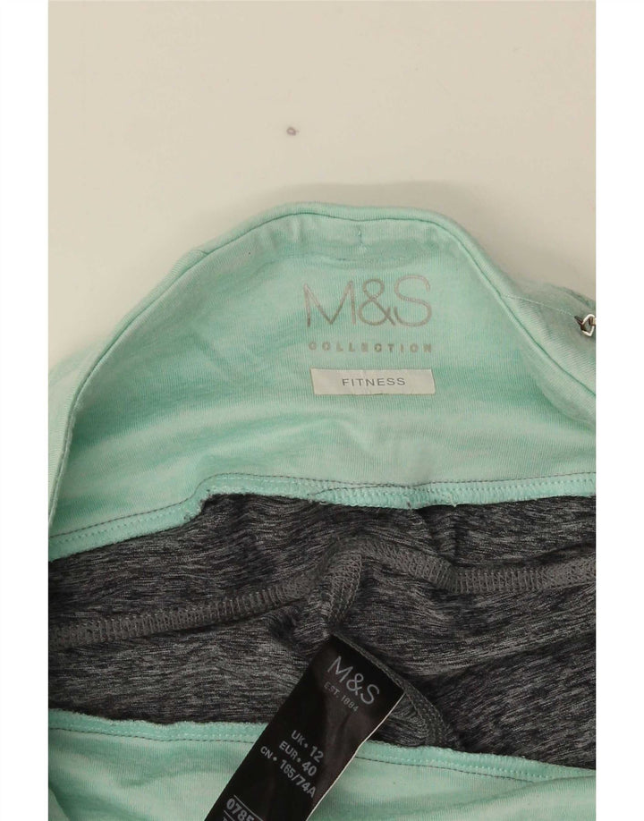 Marks & Spencer Dame Capri Leggings UK 12 Medium Grey Colourblock