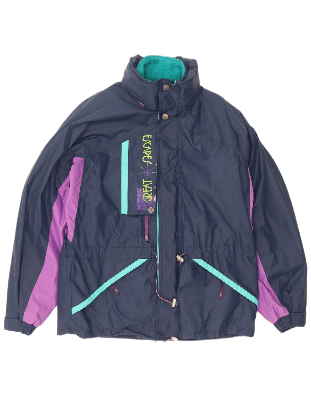 Great Escapes Herre Polartec grafisk skijakke IT 52 XL Marineblå