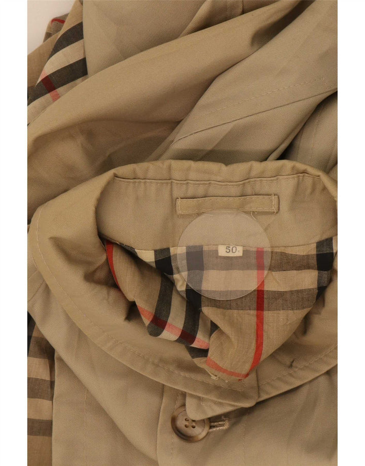 Vintage Trench Coat til mænd IT 50 Large Beige Polyester