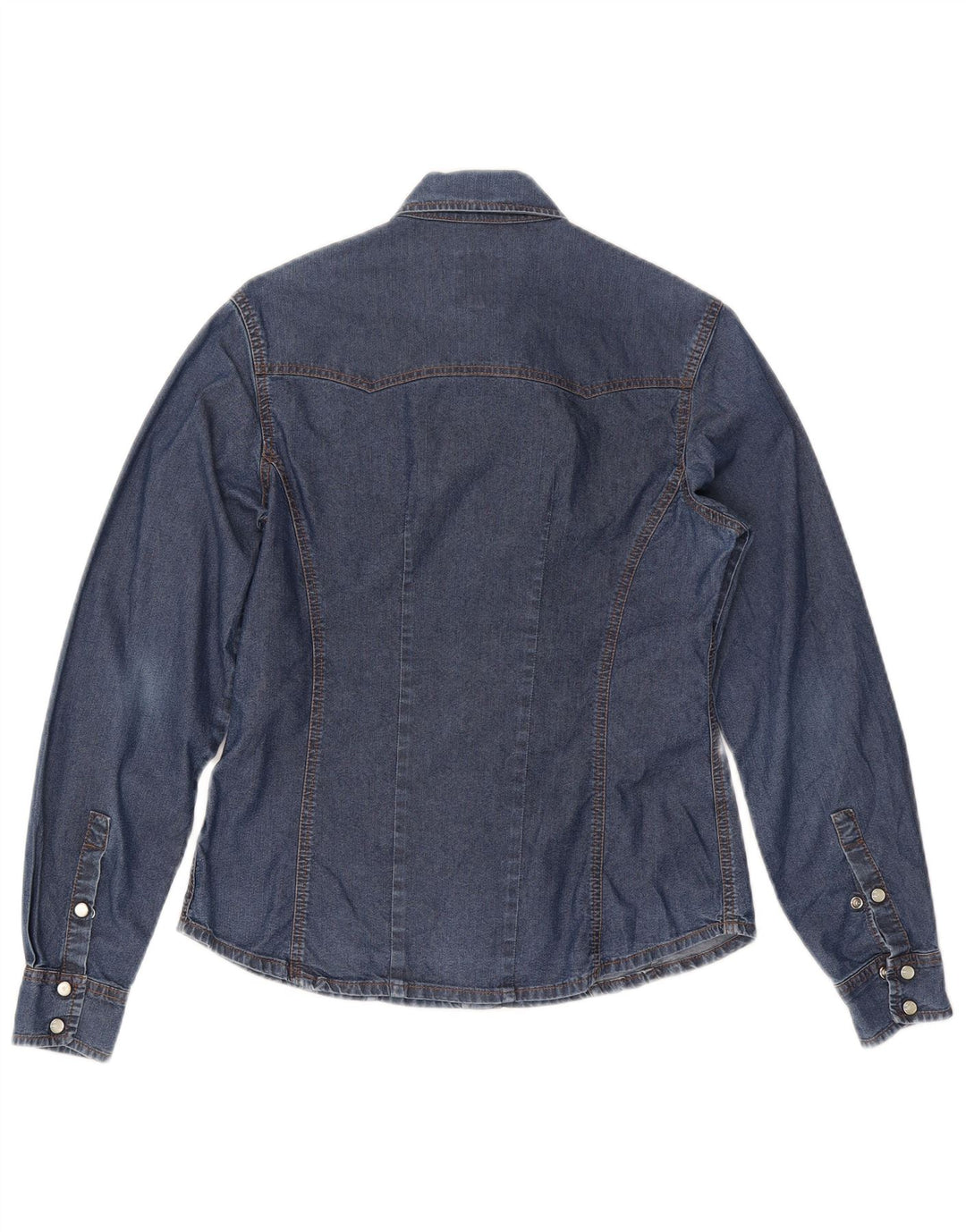 BOOSLEY Dame Denim Shirt UK 12 Medium Blue Cotton