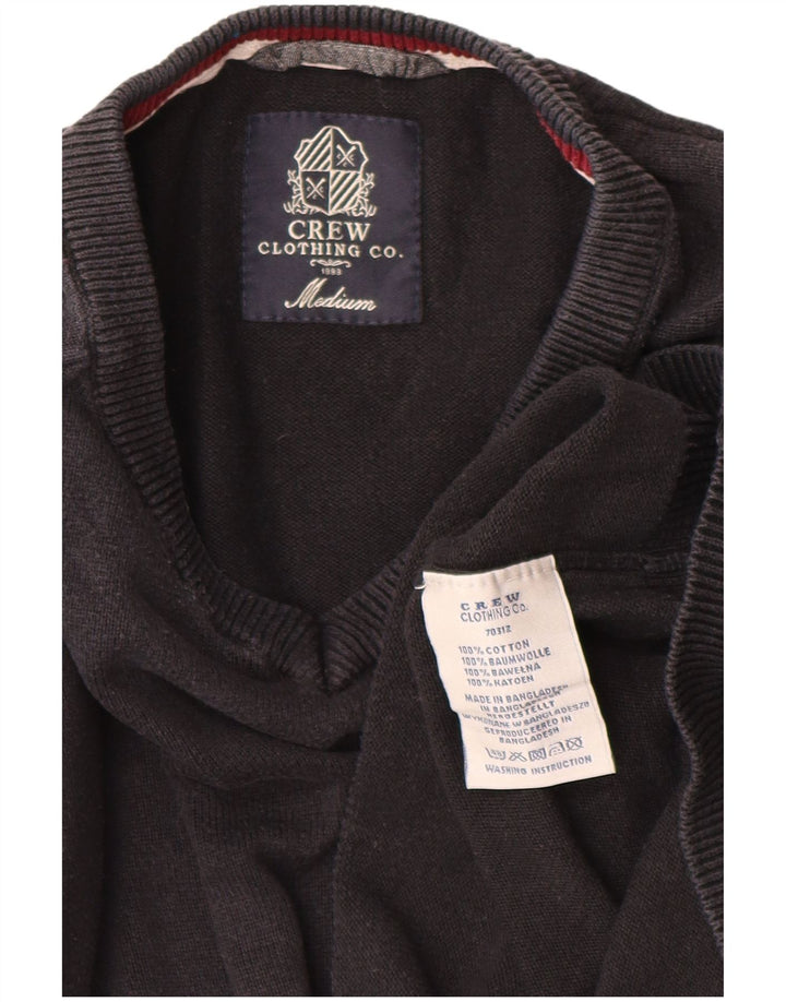 CREW TØJ Herre V-hals sweater Medium Sort Bomuld