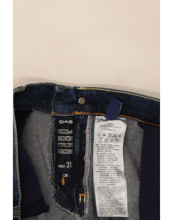 Gas Dame Slim Jeans W31 L28 Blå Bomuld