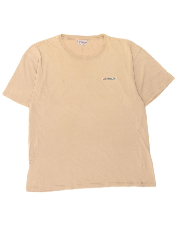 Reebok Herre T-Shirt Top XL Beige Bomuld