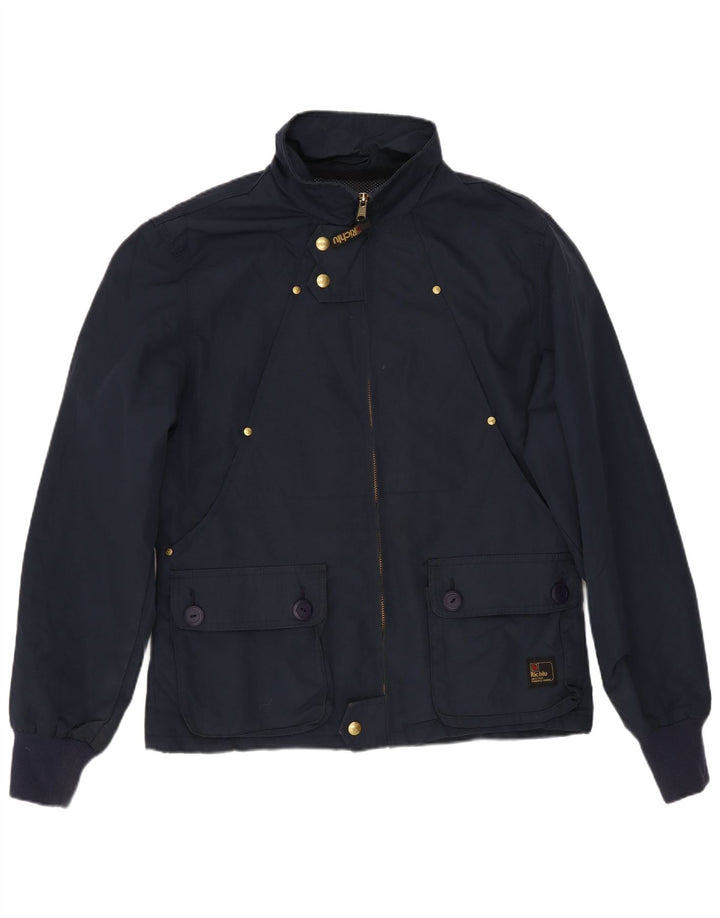 Richlu Herre Utility Jacket UK 38 Medium Navy Blue Nylon