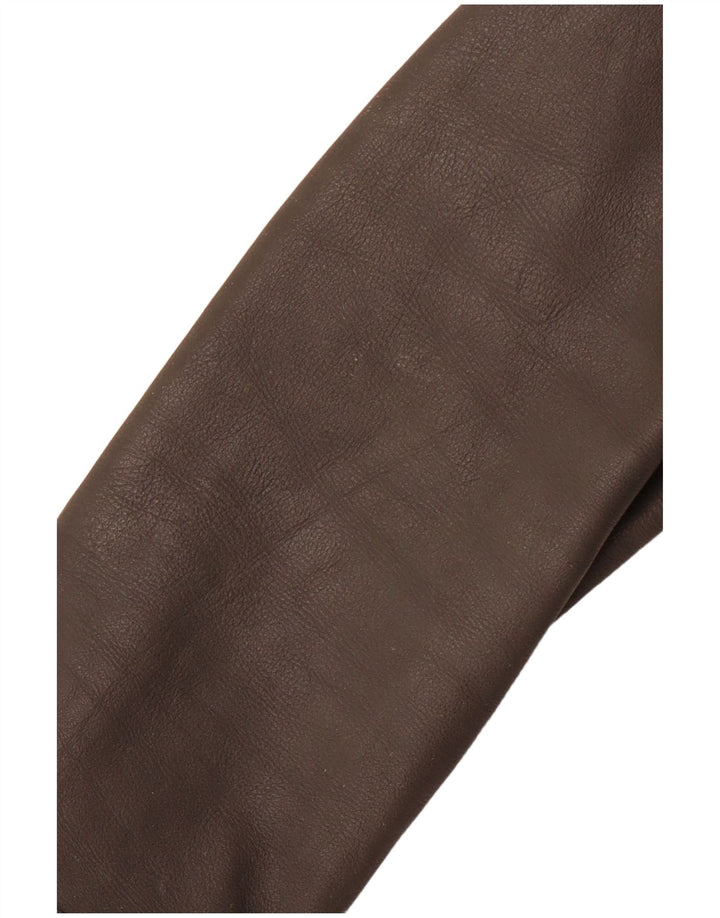 REPLAY Dame Læderjakke UK 10 Small Grey Læder