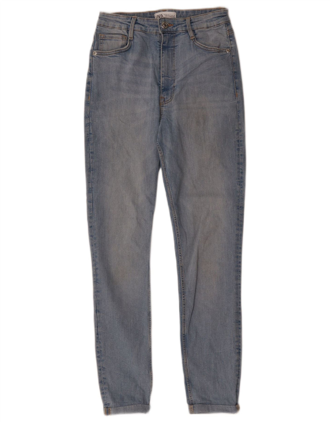 Zara Dame Slim Jeans EU 38 Small W28 L26 Blå Bomuld