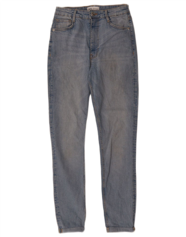 Zara Dame Slim Jeans EU 38 Small W28 L26 Blå Bomuld