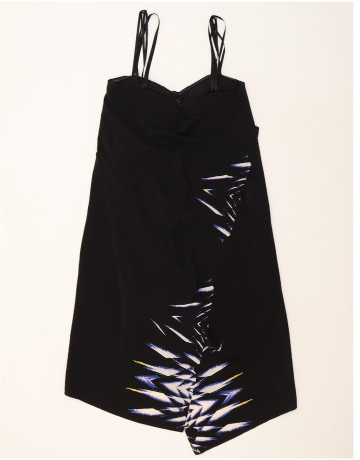 BCBGMAXAZRIA Womens Abstract Pattern Asymmetric Sundress UK 6 XS Black Vintage BCBGMAXAZRIA and Second-Hand BCBGMAXAZRIA from Messina Hembry 