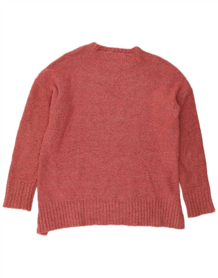 Marks & Spencer Dame Oversized Boat Neck Jumper Sweater UK 10 Small Pink