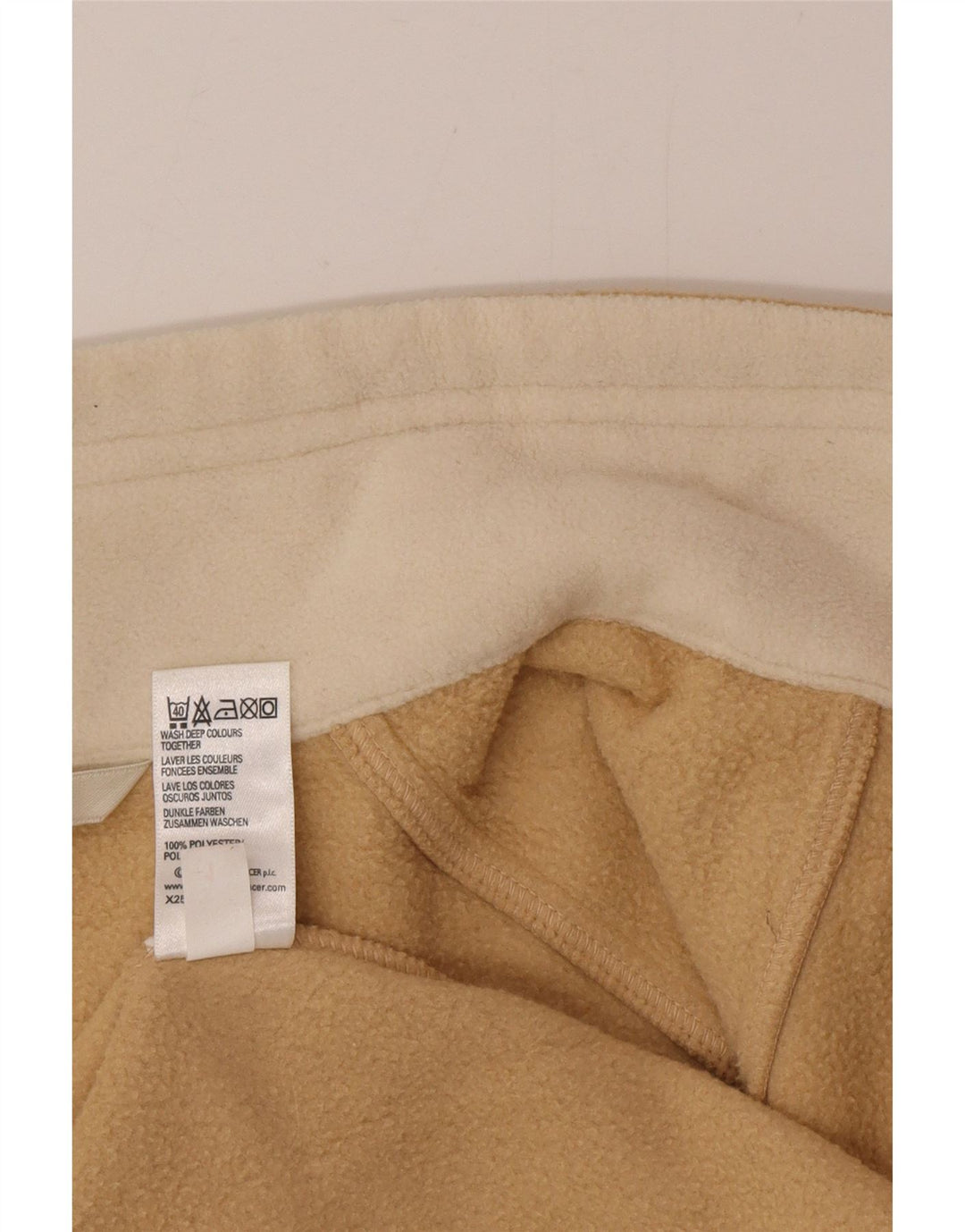 Marks & Spencer Fleecejakke til kvinder UK 14 Stor Beige Polyester