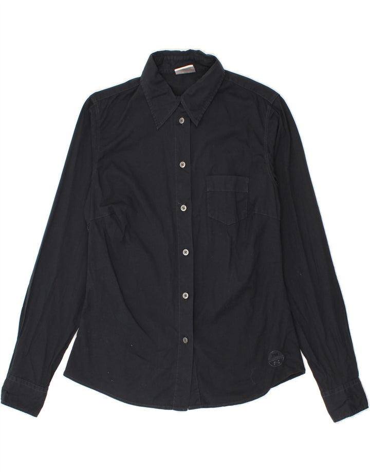 NORTH SAILS Womens Shirt UK 12 Medium Navy Blue Cotton Vintage North Sails and Second-Hand North Sails from Messina Hembry 