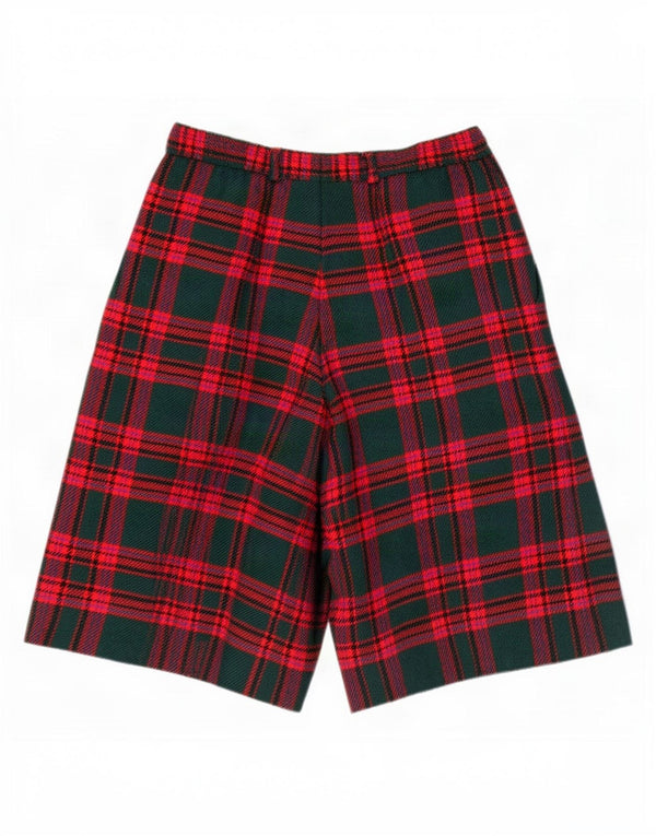 Lucia Kvinder Højtaljet Pegged Bermuda Shorts UK 16 Large W28 Grøn Plaid