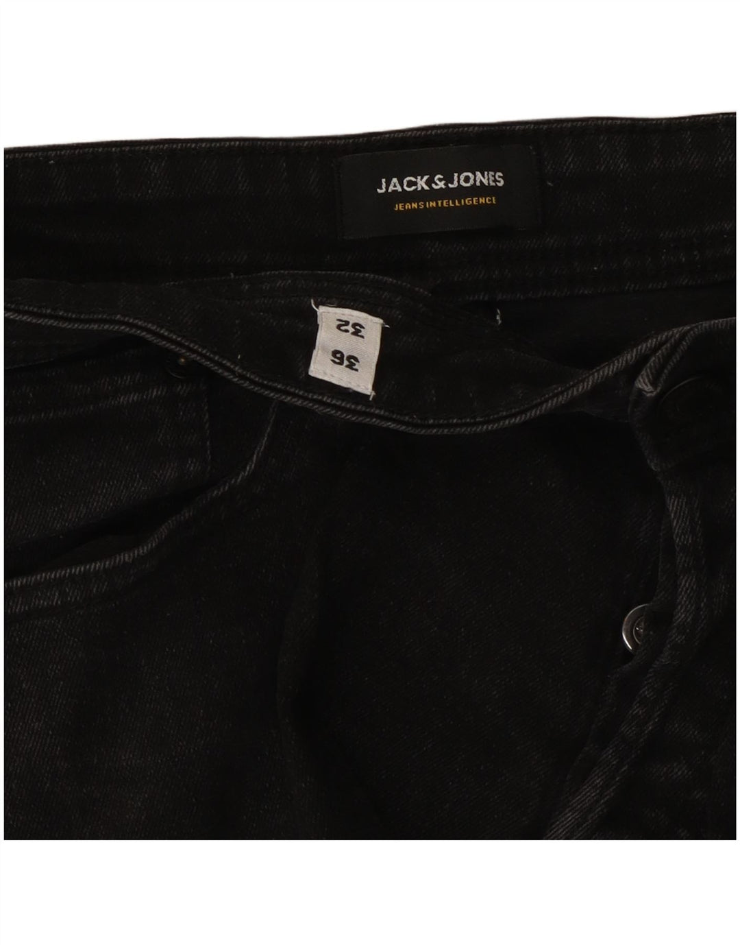 Jack & Jones Herre GLENN Slim Jeans W36 L32 Sort Bomuld