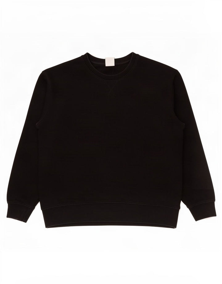 Zara Herre Sweatshirt Jumper Stor Sort Bomuld