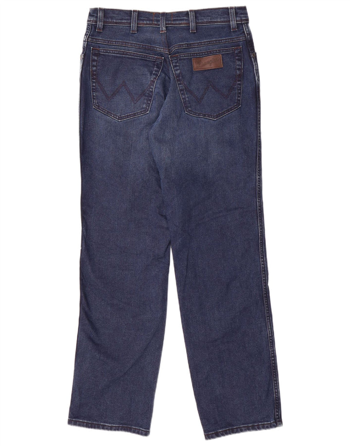 WRANGLER Herre Texas Straight Jeans W34 L32 Blå Bomuld