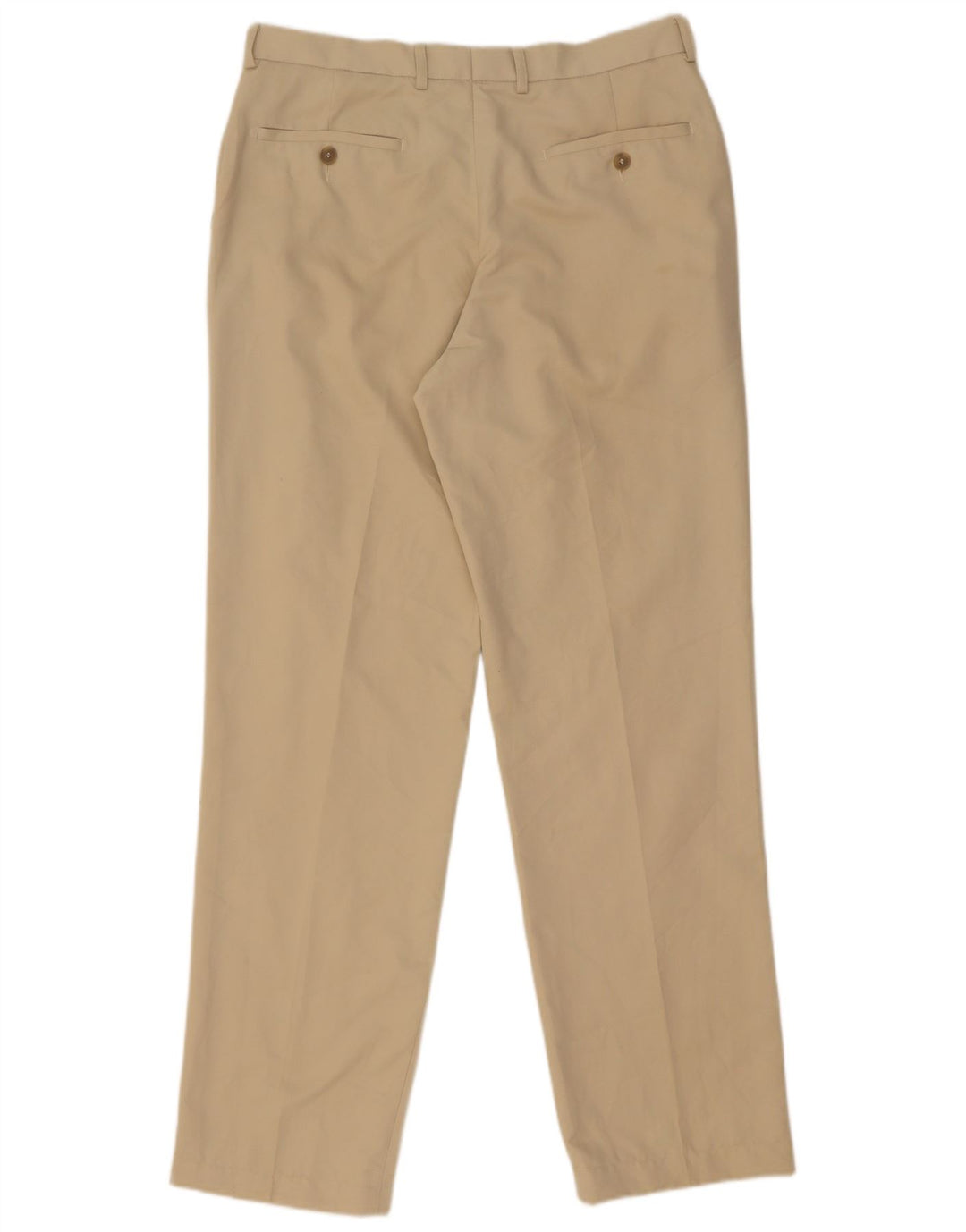 Marks & Spencer Straight Chino Bukser til mænd W34 L33 Beige Polyester