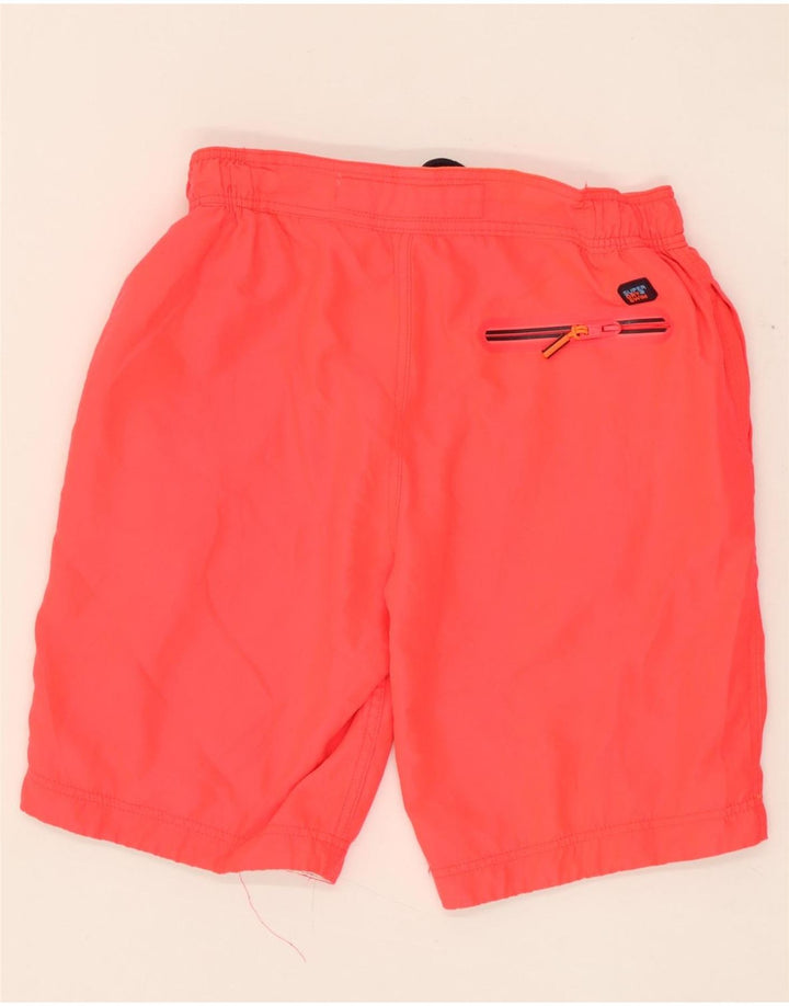 SUPERDRY Grafiske svømmeshorts til mænd, medium orange polyester