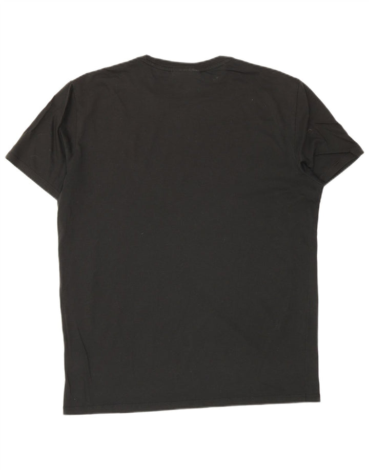 Lacoste Herre Regular Fit T-Shirt Top Størrelse 4 Medium Sort Bomuld